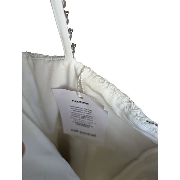 NWT Self Portrait Diamante accent‎ white lace bodice mini dress size 6 - Picture 14 of 14